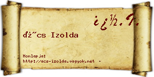 Ács Izolda névjegykártya